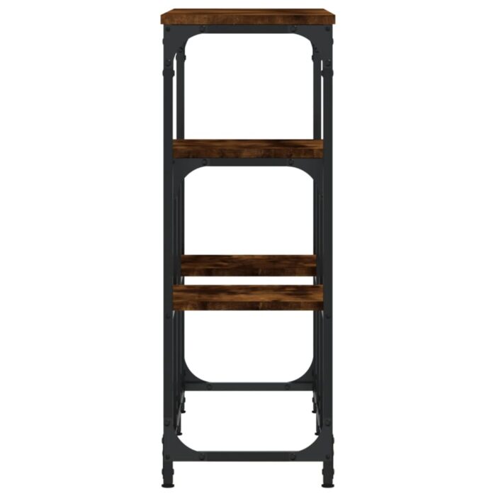 Table console chêne fumé 89,5x28x76 cm bois d'ingénierie – Image 3