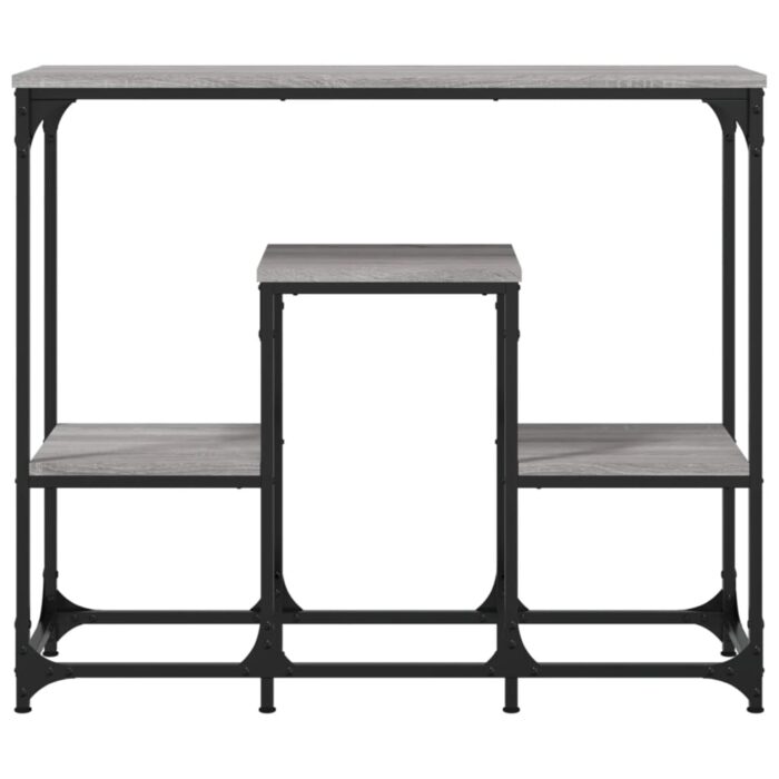 Table console sonoma gris 89,5x28x76 cm bois d'ingénierie – Image 2