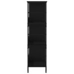 Bibliothèque noir 78,5x33x117,5 cm bois d'ingénierie – Image 3