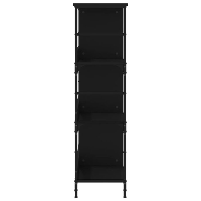 Bibliothèque noir 78,5x33x117,5 cm bois d'ingénierie – Image 3