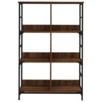 Bibliothèque chêne marron 78,5x33x117,5 cm bois d'ingénierie – Image 2
