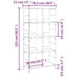 Bibliothèque sonoma gris 78,5x33x153 cm bois d'ingénierie – Image 6