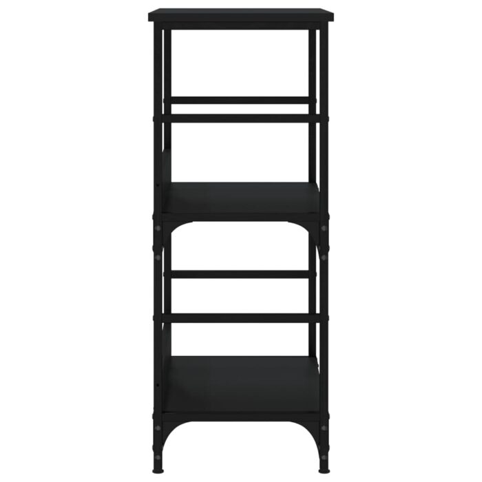 Bibliothèque noir 50x33x82 cm bois d'ingénierie – Image 3