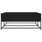 Table basse noir 100x99x40 cm bois d'ingénierie – Image 5