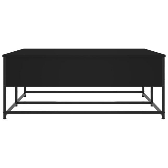 Table basse noir 100x99x40 cm bois d'ingénierie – Image 5
