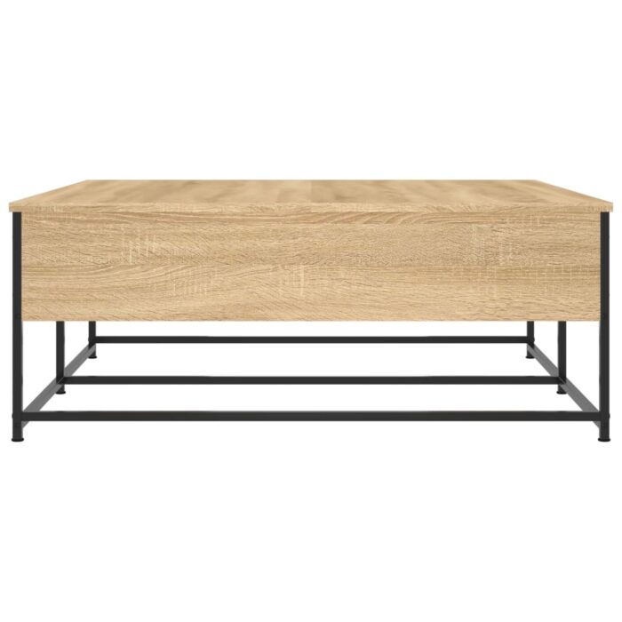 Table basse chêne sonoma 100x99x40 cm bois d'ingénierie – Image 5