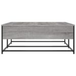 Table basse sonoma gris 100x99x40 cm bois d'ingénierie – Image 5