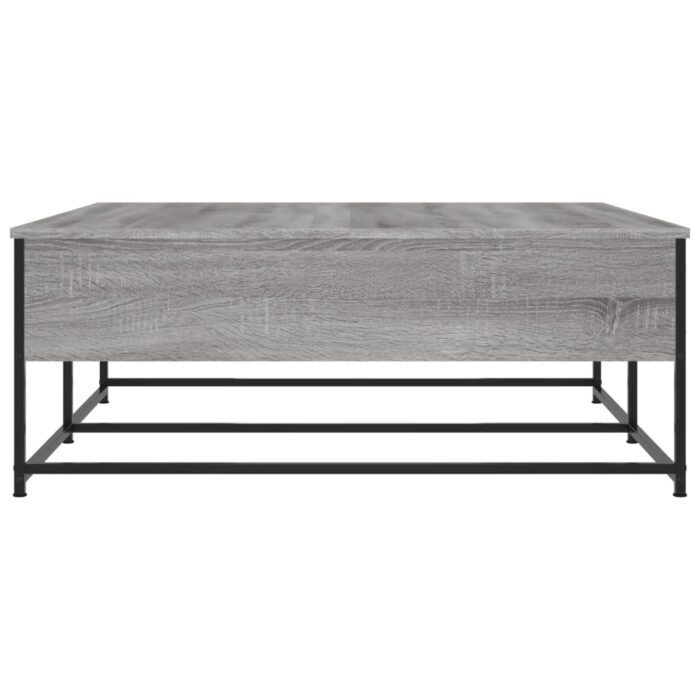 Table basse sonoma gris 100x99x40 cm bois d'ingénierie – Image 5