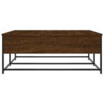 Table basse chêne marron 100x99x40 cm bois d'ingénierie – Image 5
