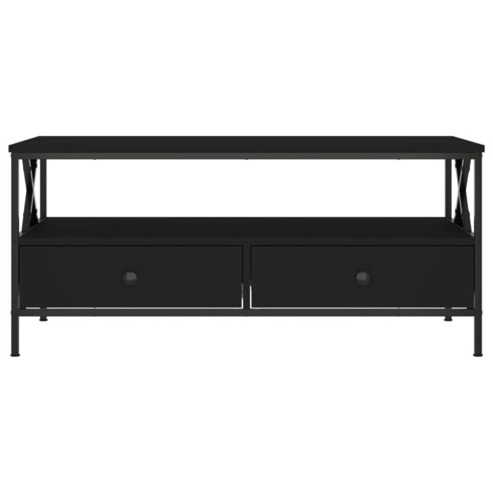 Table basse noir 100x51x45 cm bois d'ingénierie – Image 4
