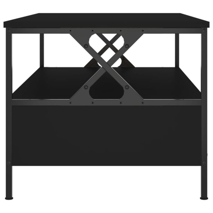 Table basse noir 100x51x45 cm bois d'ingénierie – Image 5