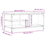 Table basse Chêne sonoma 100x50x45 cm Bois d'ingénierie – Image 7