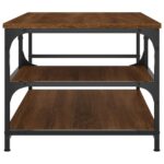Table basse chêne marron 90x49x40 cm bois d'ingénierie – Image 3