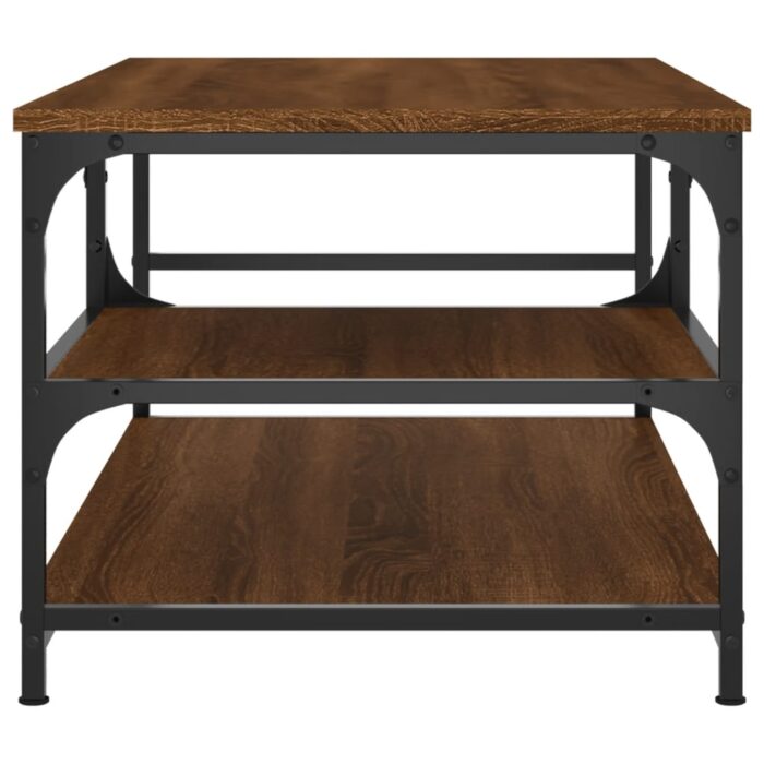 Table basse chêne marron 90x49x40 cm bois d'ingénierie – Image 3