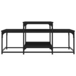 Table basse noir 102x60x45 cm bois d'ingénierie – Image 2