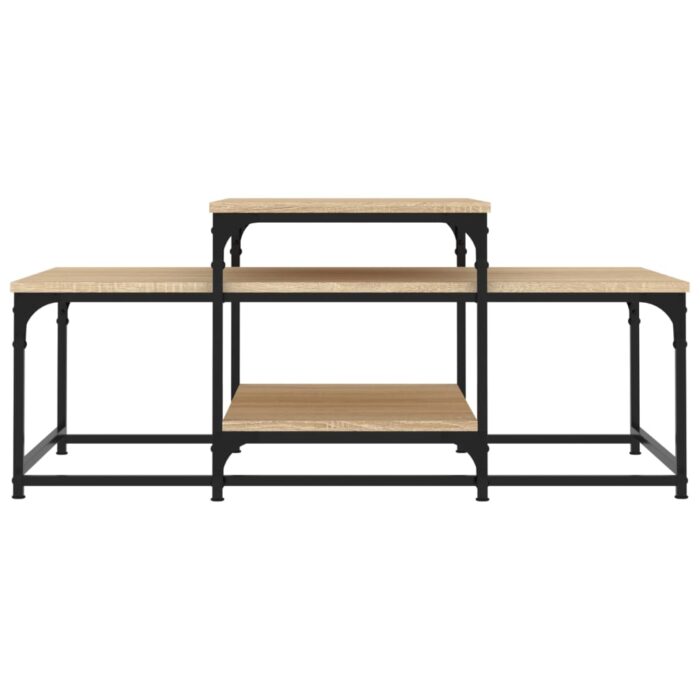Table basse chêne sonoma 102x60x45 cm bois d'ingénierie – Image 2