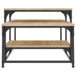 Table basse chêne sonoma 102x60x45 cm bois d'ingénierie – Image 3
