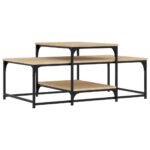 Table basse chêne sonoma 102x60x45 cm bois d'ingénierie – Image 4