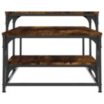 Table basse chêne fumé 102x60x45 cm bois d'ingénierie – Image 3