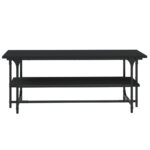 Table basse Noir 100x50x40 cm Bois d'ingénierie – Image 2