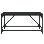 Table basse noir 75x50x35 cm bois d'ingénierie – Image 2