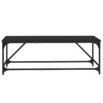 Table basse Noir 100x50x35 cm Bois d'ingénierie – Image 2
