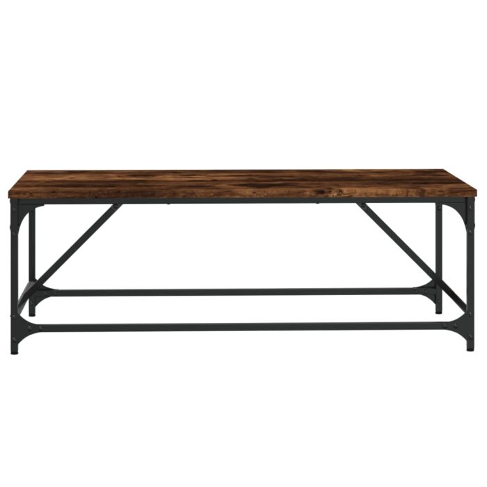 Table basse Chêne fumé 100x50x35 cm Bois d'ingénierie – Image 2