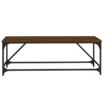 Table basse Chêne marron 100x50x35 cm Bois d'ingénierie – Image 2