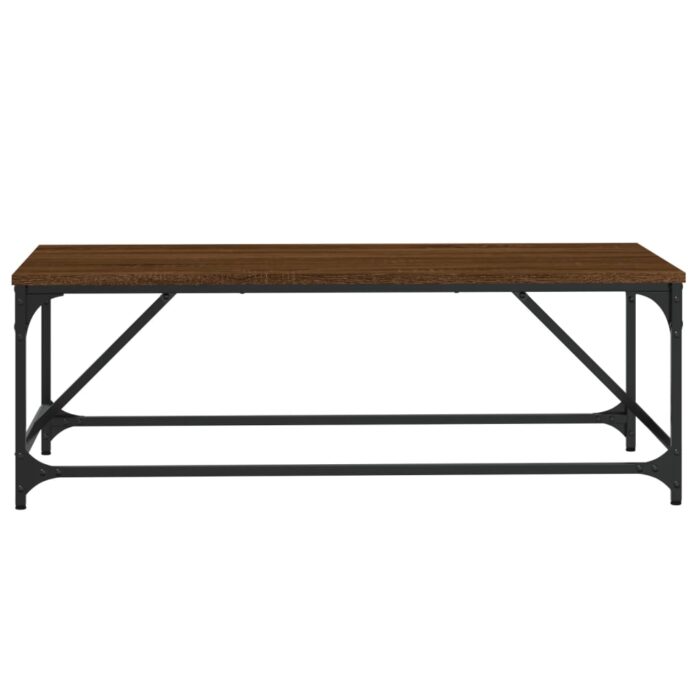 Table basse Chêne marron 100x50x35 cm Bois d'ingénierie – Image 2