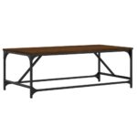 Table basse Chêne marron 100x50x35 cm Bois d'ingénierie – Image 4