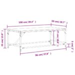 Table basse Chêne marron 100x50x35 cm Bois d'ingénierie – Image 7