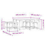Tables basses gigognes 5 pcs chêne fumé bois d'ingénierie – Image 6
