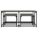 Tables basses gigognes 5 pcs sonoma gris bois d'ingénierie – Image 2