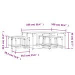 Tables basses gigognes 5 pcs sonoma gris bois d'ingénierie – Image 6