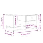 Table basse noir 85,5x51x45 cm bois d'ingénierie – Image 9