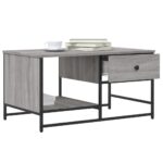 Table basse sonoma gris 85,5x51x45 cm bois d'ingénierie – Image 2