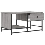 Table basse sonoma gris 85,5x51x45 cm bois d'ingénierie – Image 3