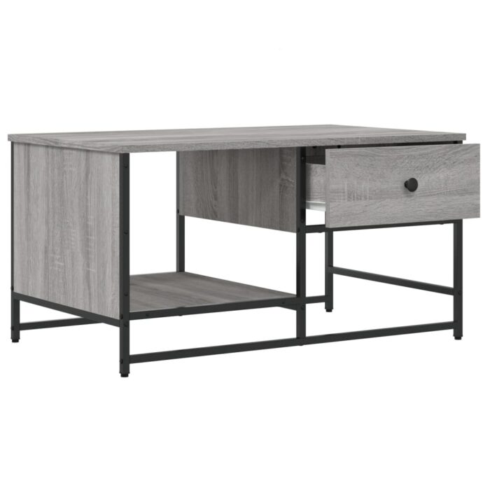 Table basse sonoma gris 85,5x51x45 cm bois d'ingénierie – Image 3