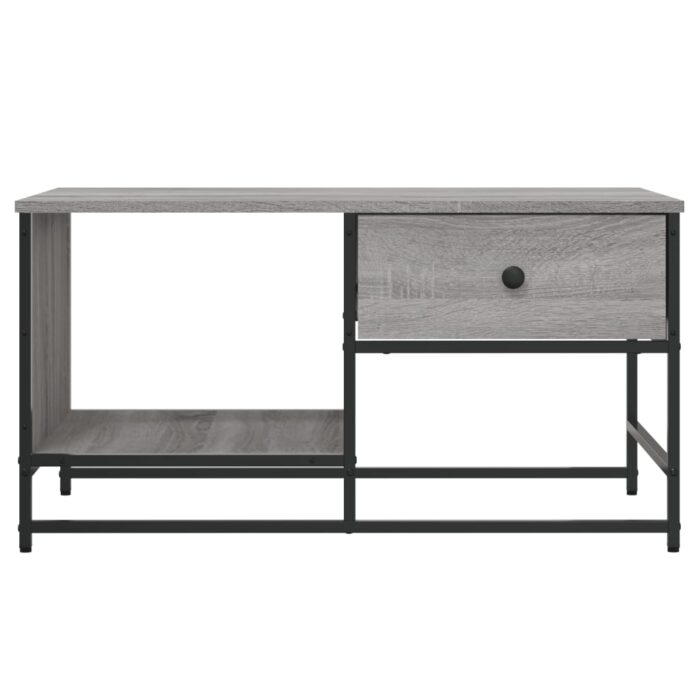 Table basse sonoma gris 85,5x51x45 cm bois d'ingénierie – Image 4