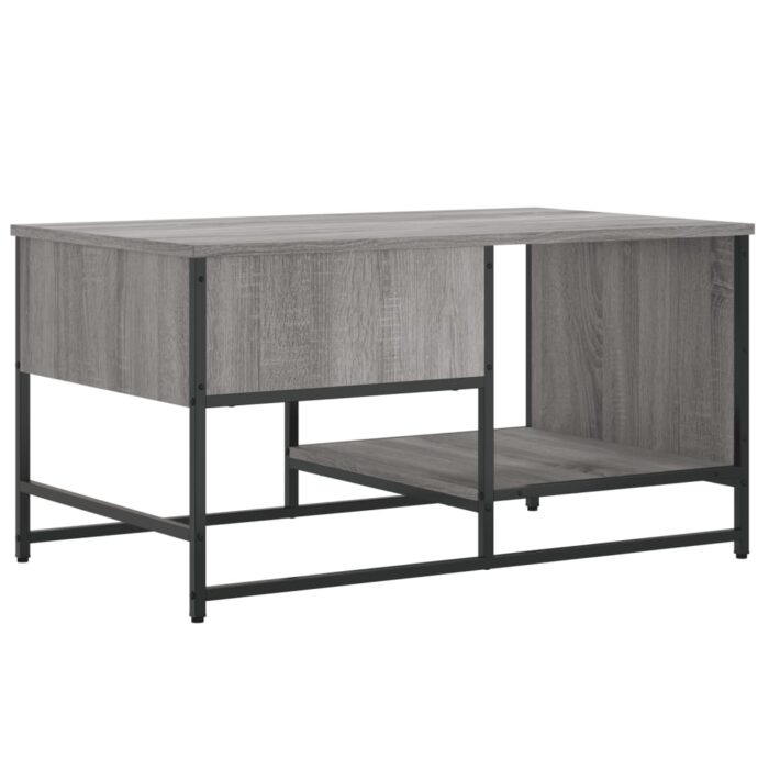 Table basse sonoma gris 85,5x51x45 cm bois d'ingénierie – Image 6