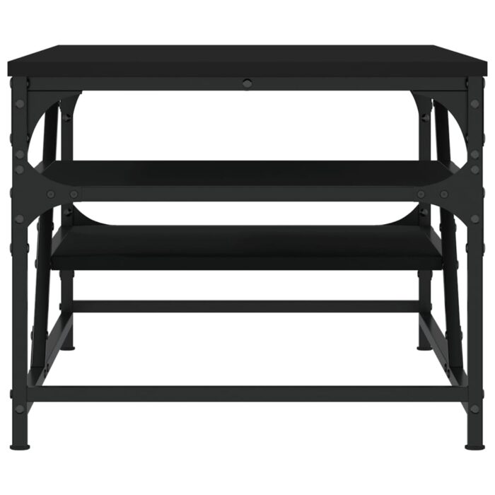 Table basse noir 100x49x40 cm bois d'ingénierie – Image 3