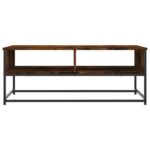 Table basse chêne fumé 100x51x40 cm bois d'ingénierie – Image 2