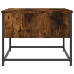 Table basse chêne fumé 100x51x40 cm bois d'ingénierie – Image 3