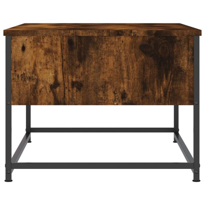 Table basse chêne fumé 100x51x40 cm bois d'ingénierie – Image 3