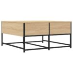 Table basse chêne sonoma 80x80x40 cm bois d'ingénierie – Image 6
