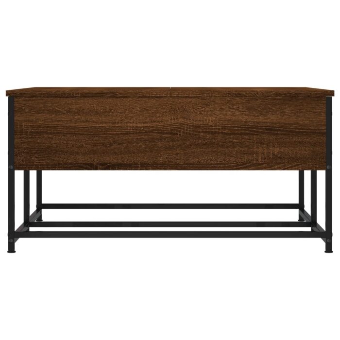 Table basse chêne marron 80x80x40 cm bois d'ingénierie – Image 5