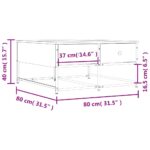 Table basse chêne marron 80x80x40 cm bois d'ingénierie – Image 9