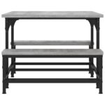 Table basse sonoma gris 100x50,5x40 cm bois d'ingénierie – Image 3