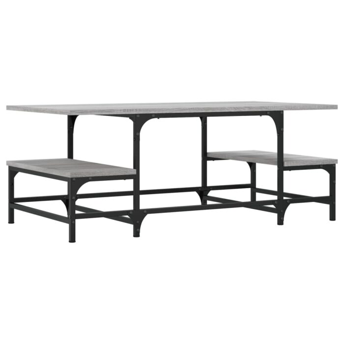 Table basse sonoma gris 100x50,5x40 cm bois d'ingénierie – Image 4