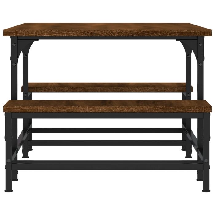 Table basse chêne marron 100x50,5x40 cm bois d'ingénierie – Image 3